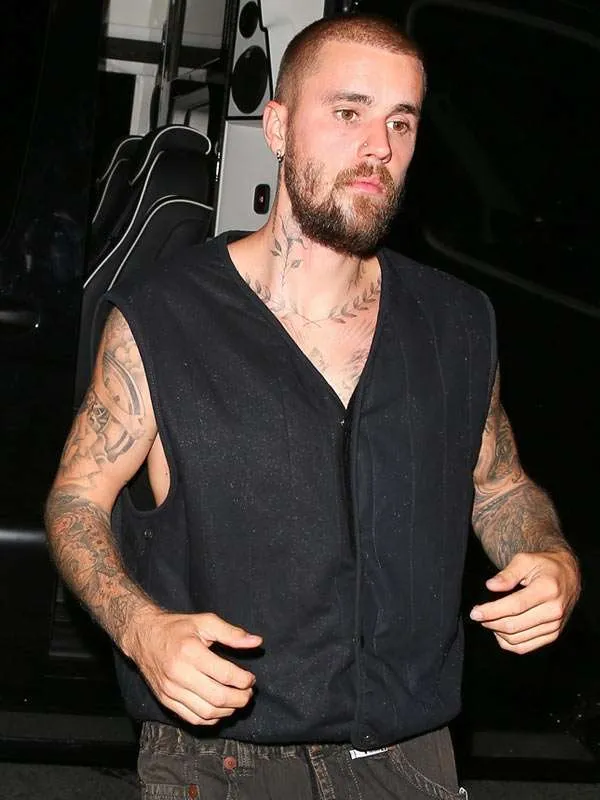 Los Angeles Justin Bieber Black Vest