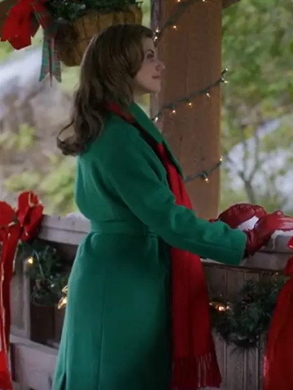 A Christmas Angel Match Meghan Ory Green Wool Coat