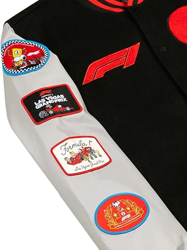 F1 Las Vegas Grand Prix x Peanuts Varsity Jacket - Image 3