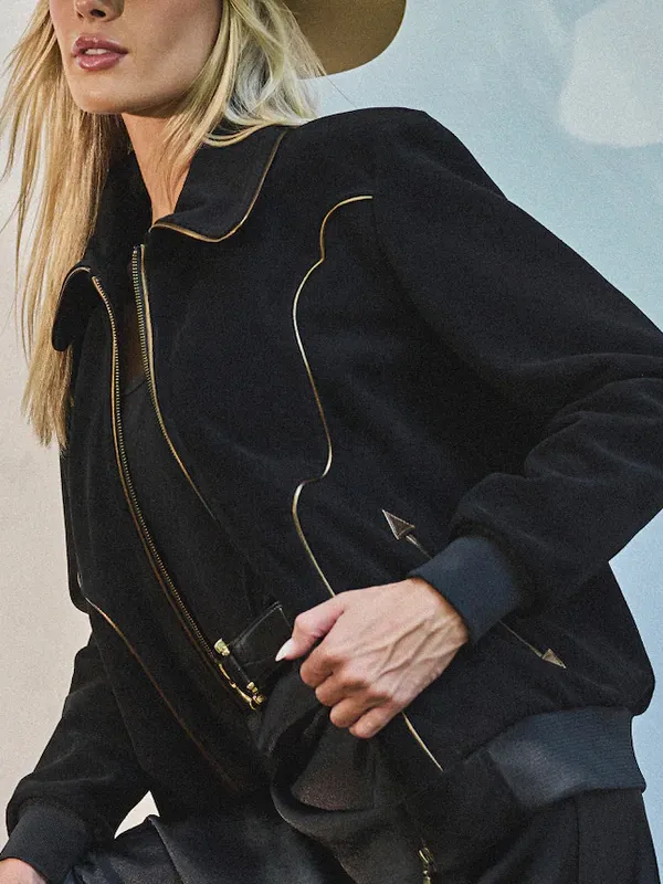 Rodeo Let’s Get Lucky Black Bomber Jacket