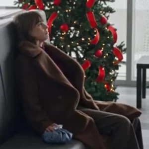 Merry Christmas Ted Cooper Kate Cooper Brown Sherpa Coat