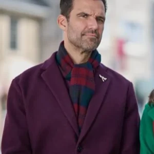 A Christmas Angel Match Michael Purple Wool Coat