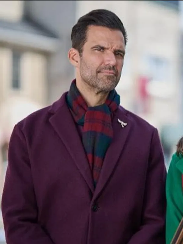 A Christmas Angel Match Michael Purple Wool Coat