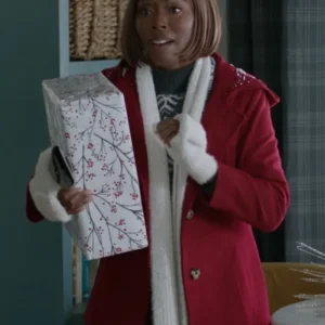Christmas on Duty Zoe Butler Red Hooded Coat