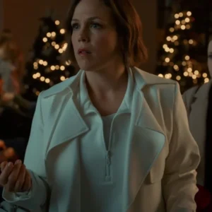 Christmas Above the Clouds Ella Neezer White Trench Coat