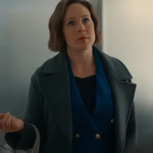 Christmas Above the Clouds Erin Krakow Grey Wool Coat