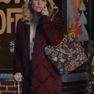 All is Merry & Bright 2025 Emily Rose Maroon Quilted Coat