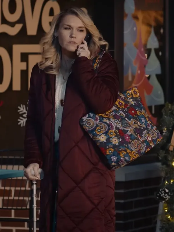 All is Merry & Bright 2025 Emily Rose Maroon Quilted Coat