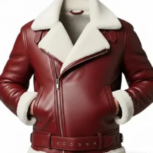 Christmas Santa Shearling Jacket – Festive Winter Style