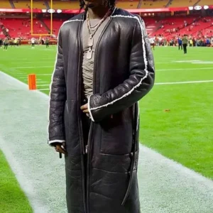 Gunna X Monday Night Football Shearling Leather Coat