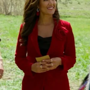 Finding Mr. Christmas S02 Heather Hemmens Red Velvet Blazer