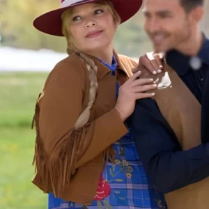 Melissa Peterson Finding Mr Christmas S02 Brown Suede Jacket