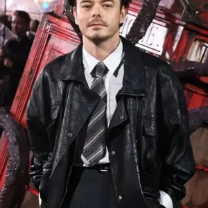 Charlie Heaton Stranger Things S05 UK Special Screening Leather Jacket