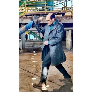 Diablo Marko Zaror Black Leather Trench Coat