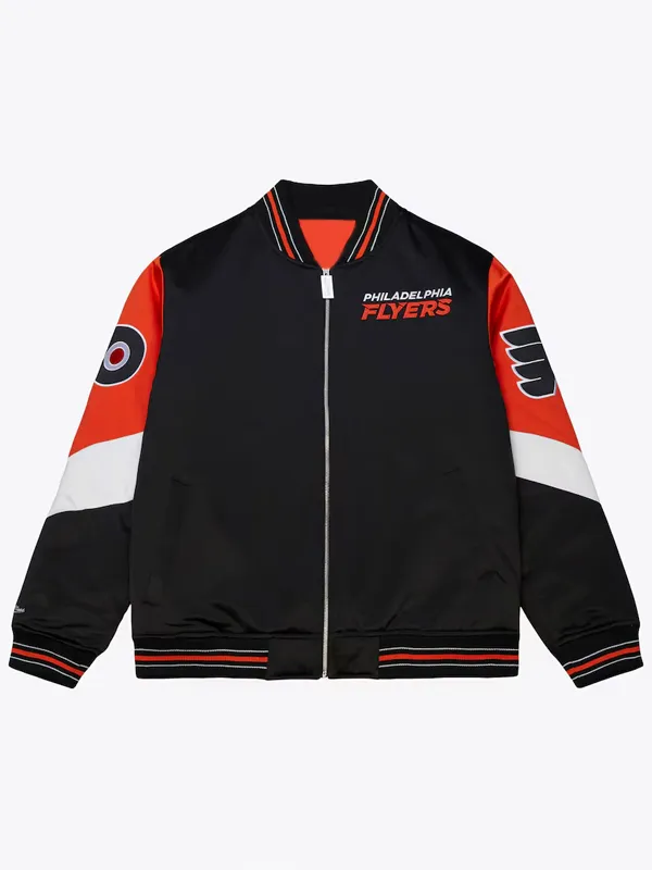 Philadelphia Flyers Black Throwback Current Satin Jacket