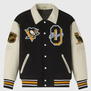 NHL Pittsburgh Penguins Black Varsity Jacket
