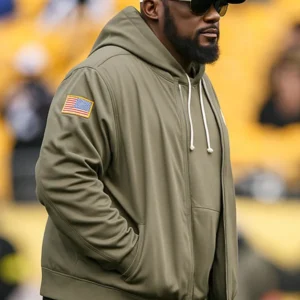 Mike Tomlin Green Bomber Jacket