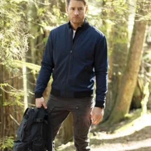 Justin Hartley Tracker S01 Blue Bomber Jacket
