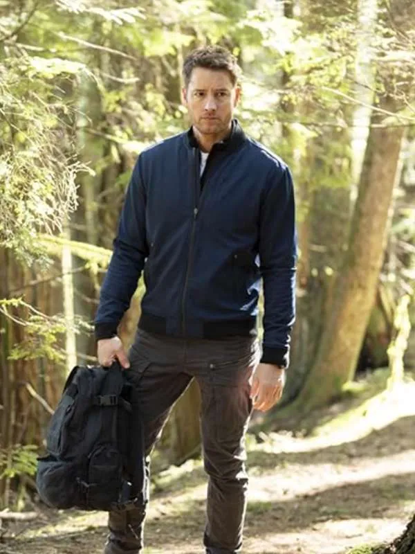Justin Hartley Tracker S01 Blue Bomber Jacket