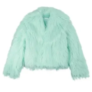 The Life of a Showgirl Taylor Swift Mint Faux Fur Coat
