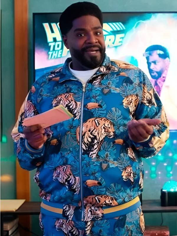 Loot Season 03 Ron Funches Tiger Pattern Tracksuit