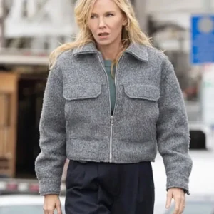 Kelli Giddish Law and Order SVU S27 Grey Wool Jacket