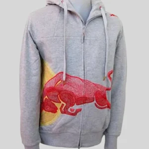 Red Bull Big Embroidered Logo Vintage Racing Hoodie