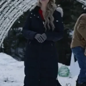 A Royal Montana Christmas Princess Victoria Blue Puffer Coat