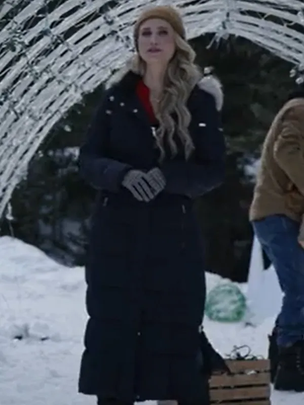 A Royal Montana Christmas Princess Victoria Blue Puffer Coat