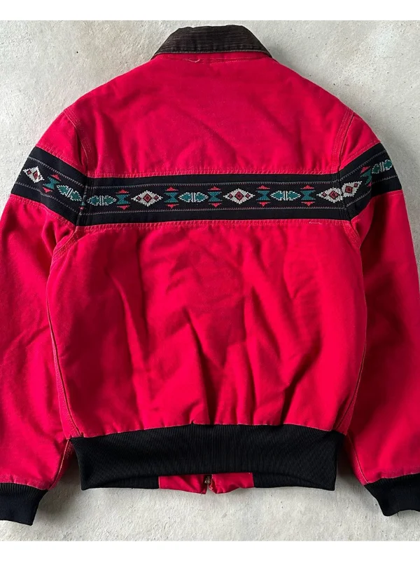 Vintage 90s Carhartt Santa Fe J77 RED Jacket - Image 2