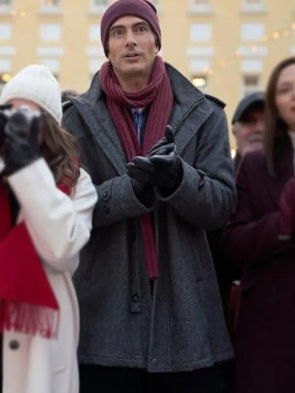 A Keller Christmas Vacation 2025 Brandon Routh Wool Coat - Image 2