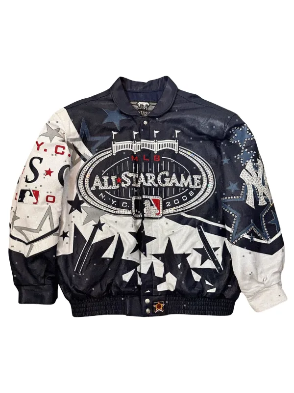 MLB Yankees All Star Game 2008 SGA Vintage Leather Jacket - Image 2