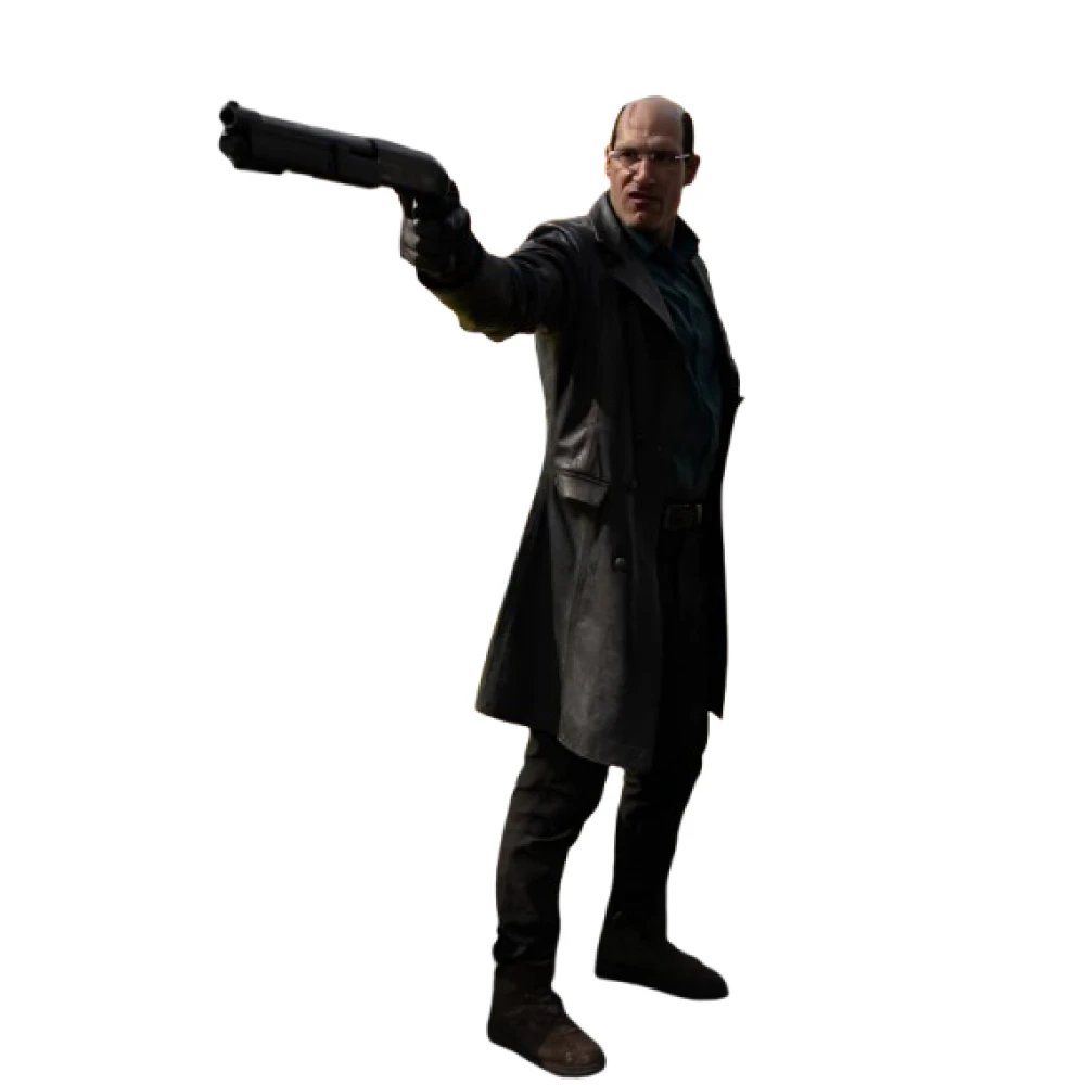 Diablo Marko Zaror Black Leather Trench Coat - Image 2