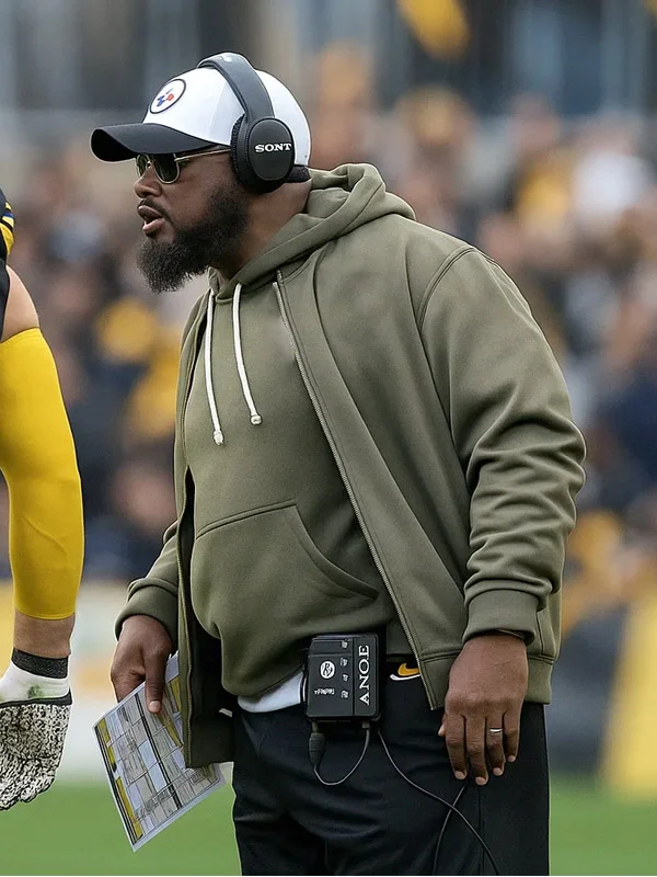 Mike Tomlin Green Bomber Jacket - Image 2