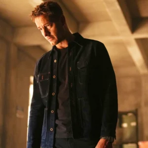 Justin Hartley Tracker S03 Blue Suede Leather Jacket