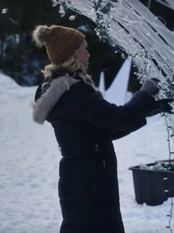 A Royal Montana Christmas Princess Victoria Blue Puffer Coat