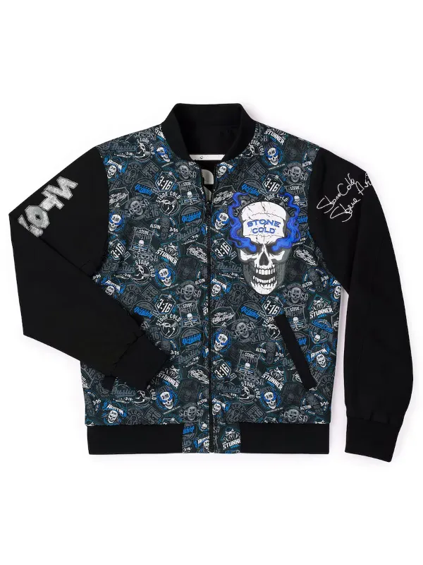 WWE Steve Austin Stone Cold Reversible Bomber Jacket - Image 3