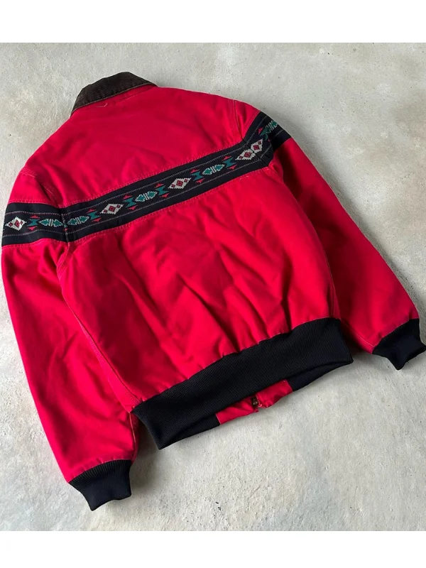 Vintage 90s Carhartt Santa Fe J77 RED Jacket - Image 3