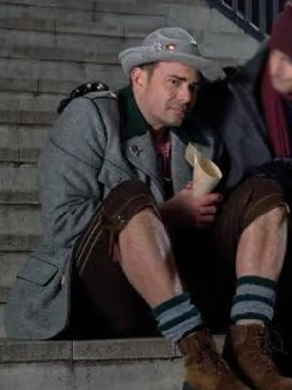 A Keller Christmas Vacation 2025 Jonathan Bennett Wool Coat