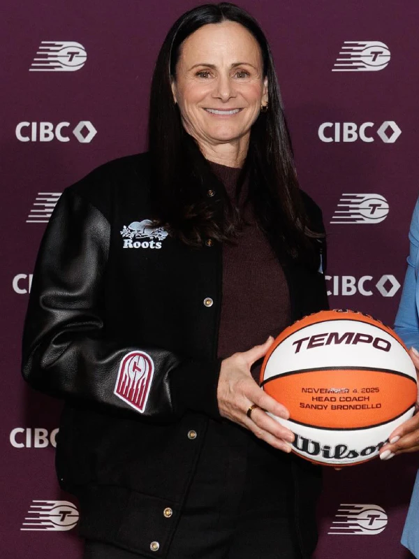 Sandy Brondello Roots Toronto Tempo Varsity Jacket - Image 4