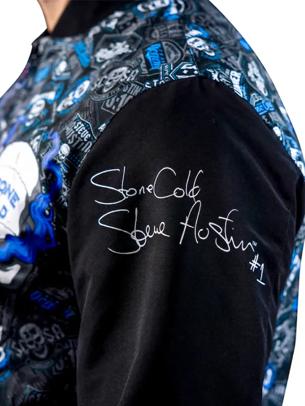 WWE Steve Austin Stone Cold Reversible Bomber Jacket - Image 4