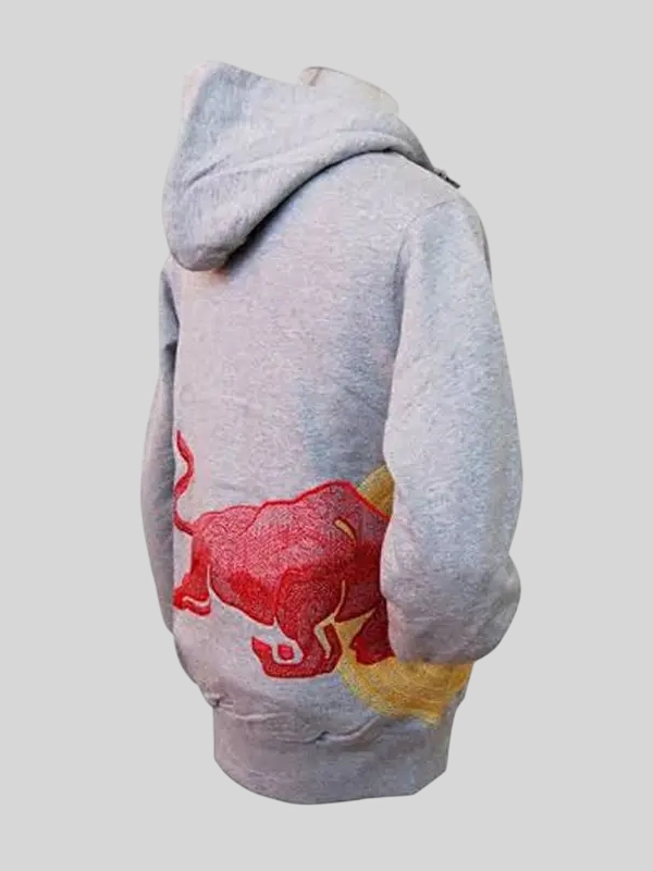 Red Bull Big Embroidered Logo Vintage Racing Hoodie - Image 4