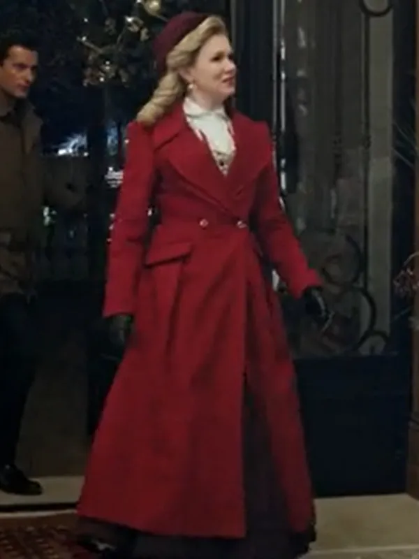 A Newport Christmas 2025 Ella Red Wool Coat - Image 4