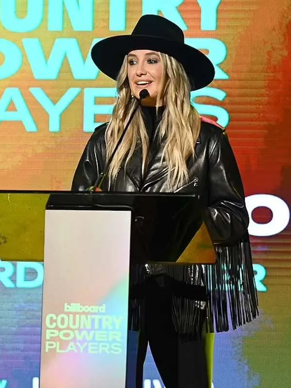 Lainey Wilson Country Power Players 2024 Fringe Leather Jacket