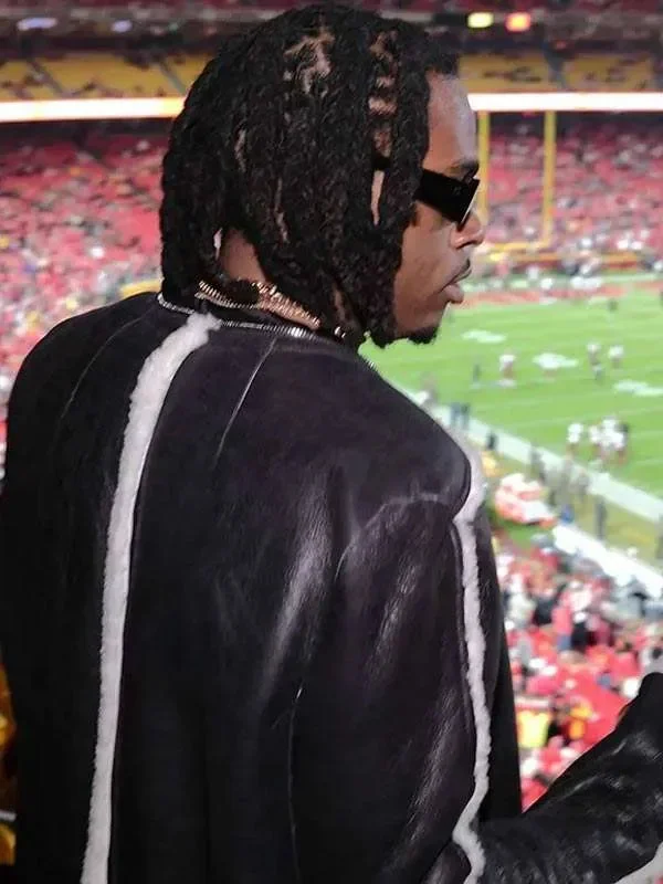 Gunna X Monday Night Football Shearling Leather Coat