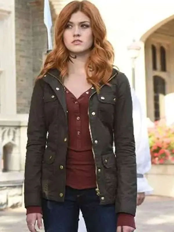 Clary Fray Shadowhunters Green Jacket
