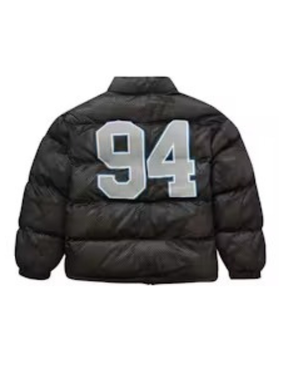 Supreme Mesh Jersey Black Puffer Jacket