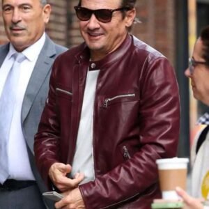 Jeremy Renner The Late Show With Stephen Colbert Leather Jacket