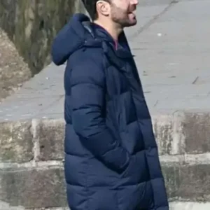 Roy Kent Ted Lasso S03 Blue Puffer Coat