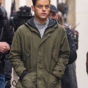 The Amateur Rami Malek Green Hooded Jacket
